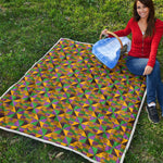 African Kente Pattern Print Quilt
