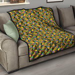 African Kente Pattern Print Quilt
