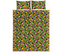 African Kente Pattern Print Quilt Bed Set