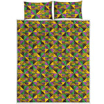 African Kente Pattern Print Quilt Bed Set