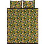 African Kente Pattern Print Quilt Bed Set
