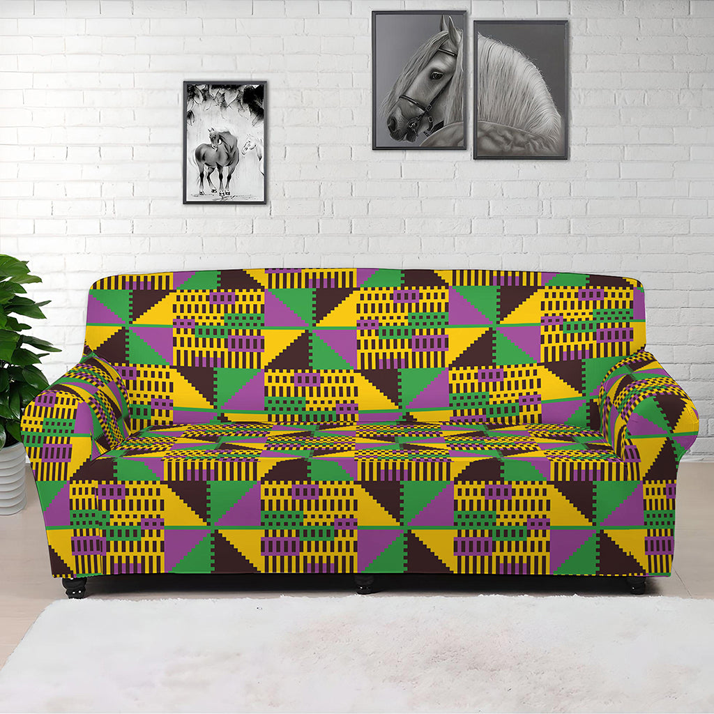 African Kente Pattern Print Sofa Cover