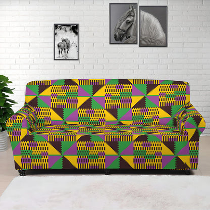 African Kente Pattern Print Sofa Cover