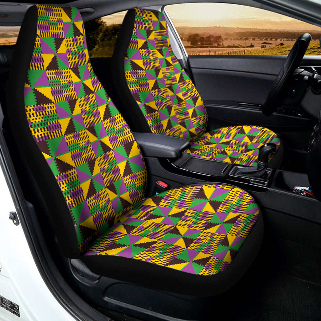 African Kente Pattern Print Universal Fit Car Seat Covers