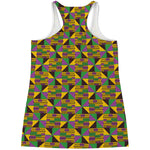 African Kente Pattern Print Women's Racerback Tank Top