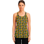 African Kente Pattern Print Women's Racerback Tank Top