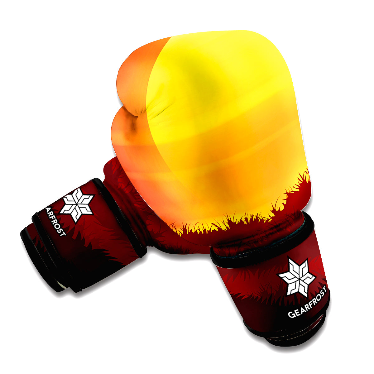 African Savanna Sunset Print Boxing Gloves