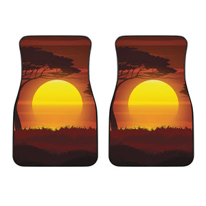 African Savanna Sunset Print Front Car Floor Mats