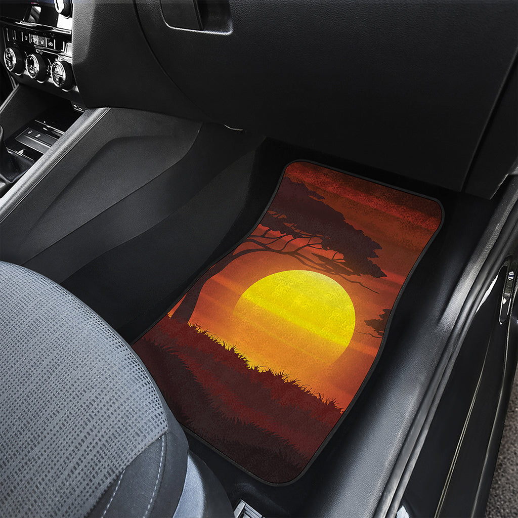 African Savanna Sunset Print Front Car Floor Mats