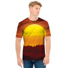 African Savanna Sunset Print Men's T-Shirt