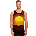 African Savanna Sunset Print Men's Tank Top