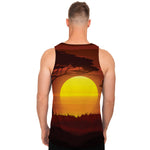 African Savanna Sunset Print Men's Tank Top