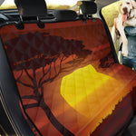 African Savanna Sunset Print Pet Car Back Seat Cover