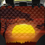 African Savanna Sunset Print Pet Car Back Seat Cover