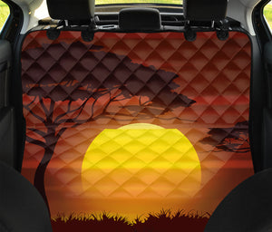 African Savanna Sunset Print Pet Car Back Seat Cover