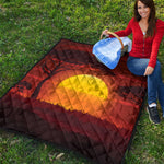 African Savanna Sunset Print Quilt