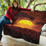 African Savanna Sunset Print Quilt
