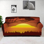 African Savanna Sunset Print Sofa Cover