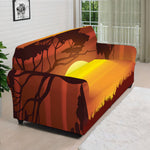 African Savanna Sunset Print Sofa Cover