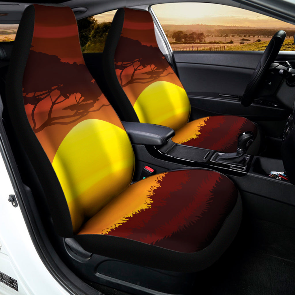 African Savanna Sunset Print Universal Fit Car Seat Covers