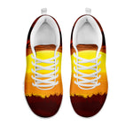 African Savanna Sunset Print White Sneakers