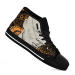African Style Print Black High Top Shoes