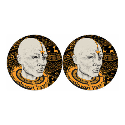 African Style Print Car Coasters