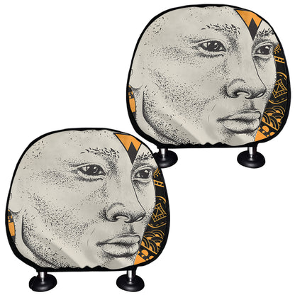 African Style Print Car Headrest Covers
