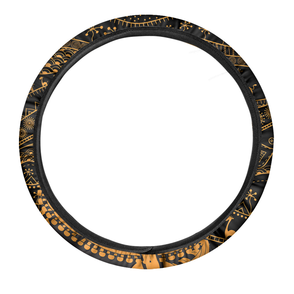 African Style Print Car Steering Wheel Cover