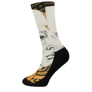 African Style Print Crew Socks