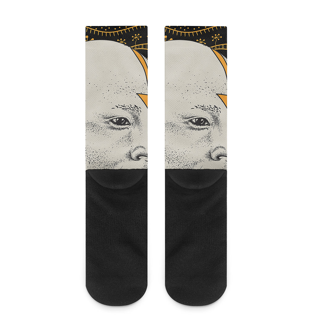 African Style Print Crew Socks