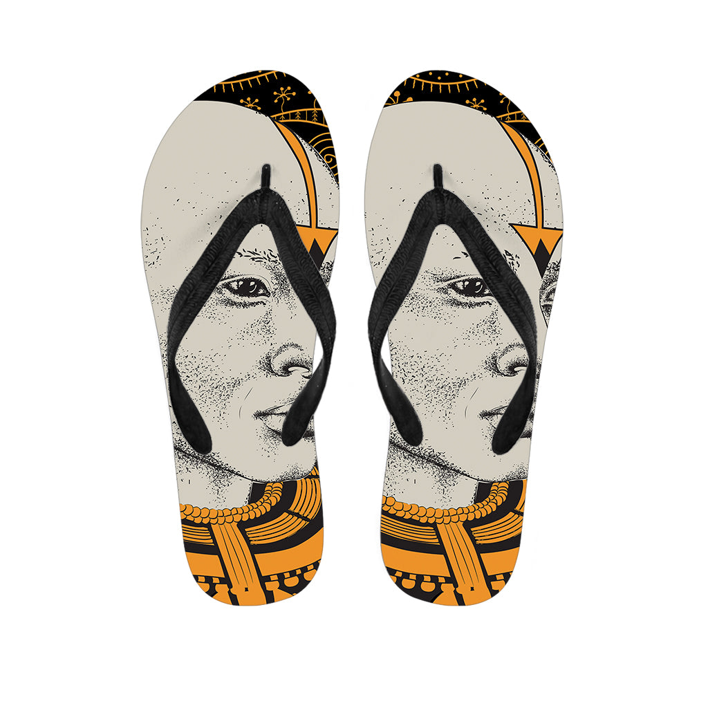 African Style Print Flip Flops