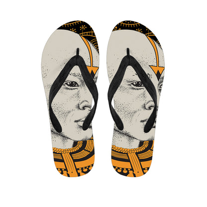 African Style Print Flip Flops