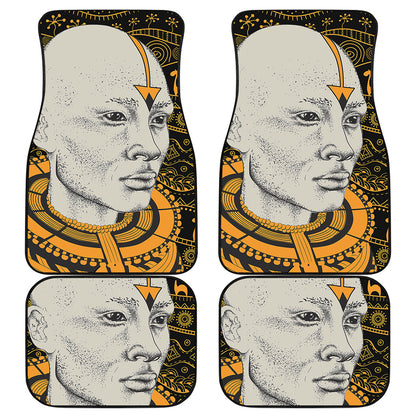 African Style Print Front and Back Car Floor Mats