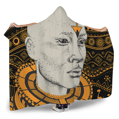 African Style Print Hooded Blanket
