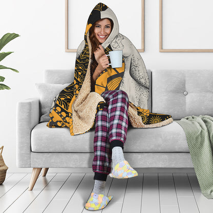 African Style Print Hooded Blanket