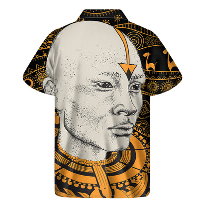 African Style Print Men's Short Sleeve Shirt