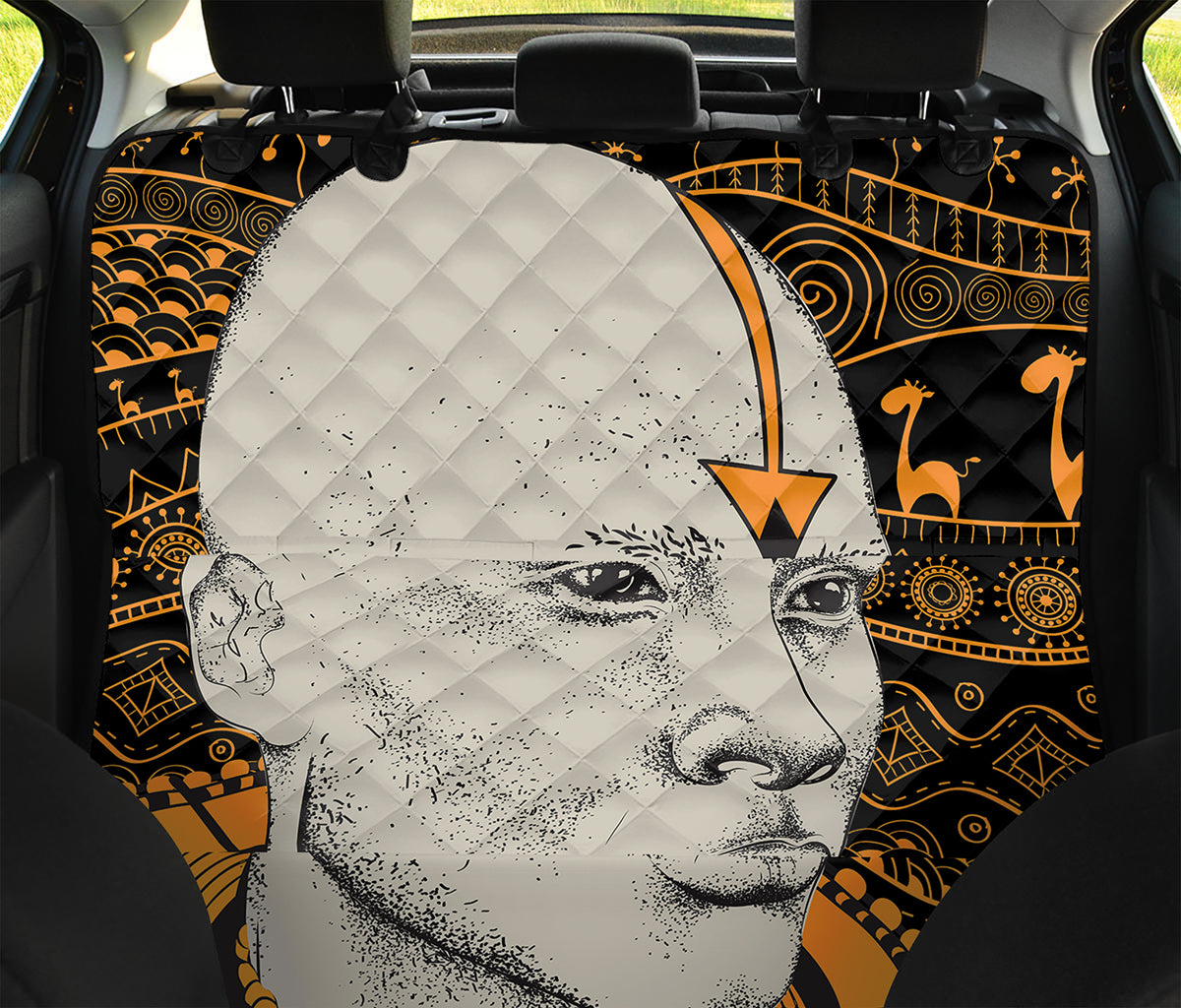 African Style Print Pet Car Back Seat Cover