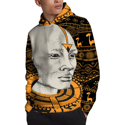 African Style Print Pullover Hoodie