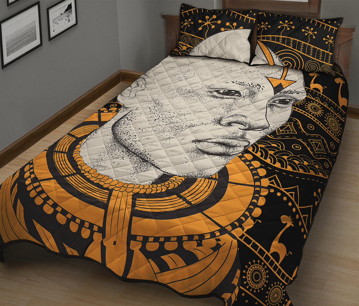 African Style Print Quilt Bed Set