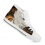African Style Print White High Top Shoes