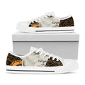 African Style Print White Low Top Sneakers