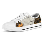 African Style Print White Low Top Shoes