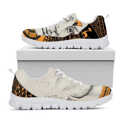 African Style Print White Sneakers