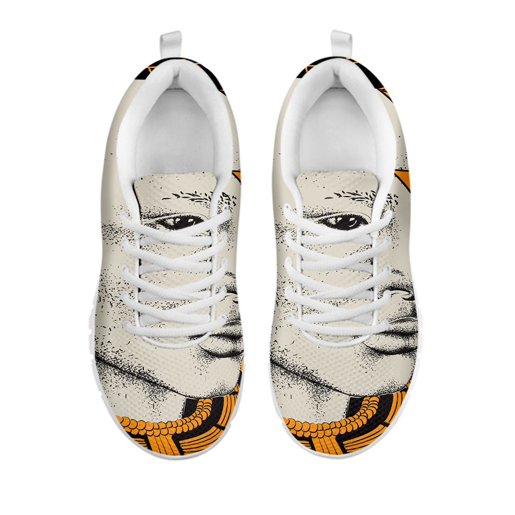 African Style Print White Sneakers