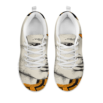 African Style Print White Sneakers