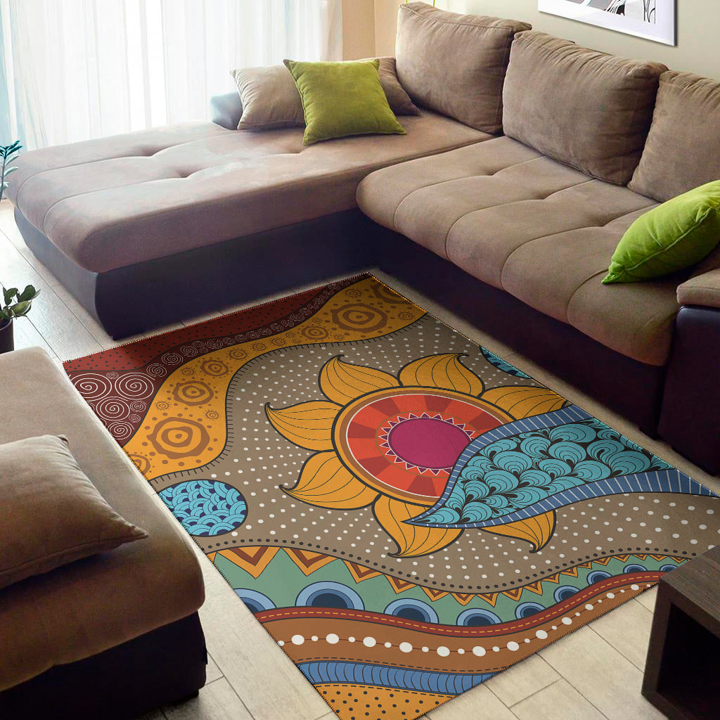 African Sun Print Area Rug