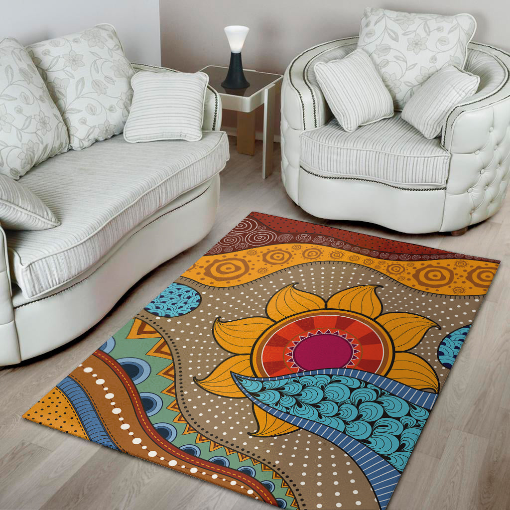 African Sun Print Area Rug