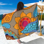 African Sun Print Beach Sarong Wrap