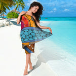 African Sun Print Beach Sarong Wrap